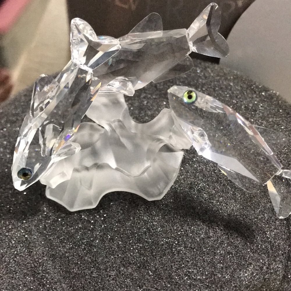 Swarovski Crystal Figurine, South Sea Fish, School of Fish (171709) 3" With Box